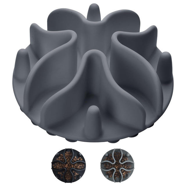 Grey Pawden silicone slow feeder bowl insert that slows down fast eating