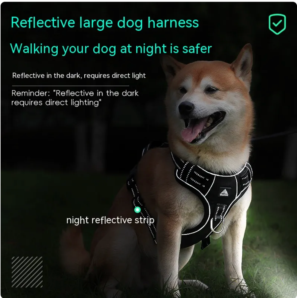 Pawden Night Walk Harness - Reflective No-Pull Dog Harness